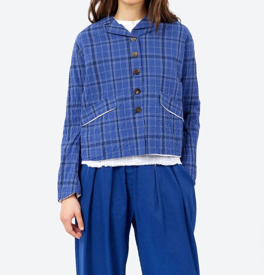 NEW HANNOH WESSEL jacket juliana in blue check